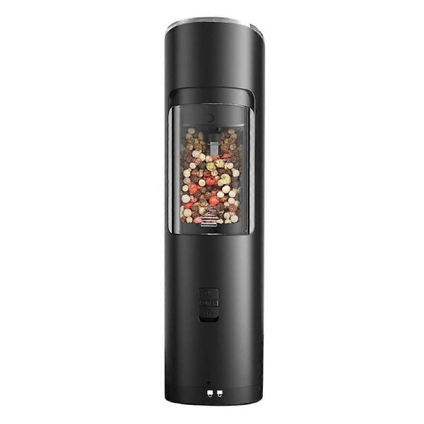Electric Salt and Pepper Grinder with LED Indicato Battery Powered Spice Grinder Adjustable Coarsene