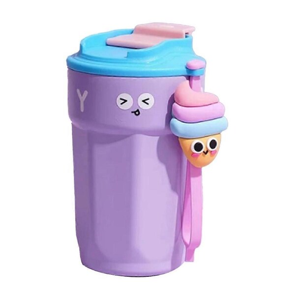 450ML Creatives Coffee Cup Stainless Steel Coffee Mug Tumbler Purple