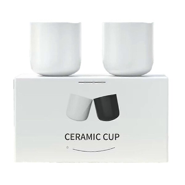 2Pcs Ceramic Coffee Cup Set,Espresso, Latte, Milk & Cold Brew