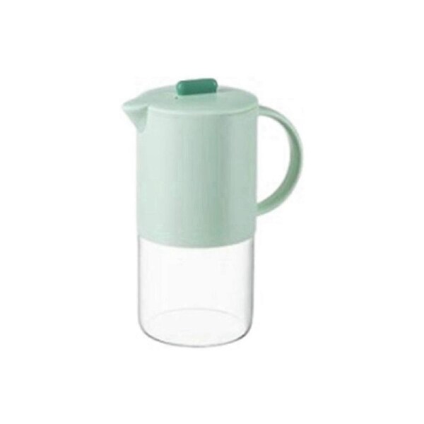 Glass Water Jug With Lid Kitchen Coffee Pot 1800ml Light Green