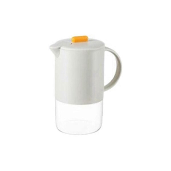 Glass Water Jug With Lid Kitchen Coffee Pot 1500ml Gray