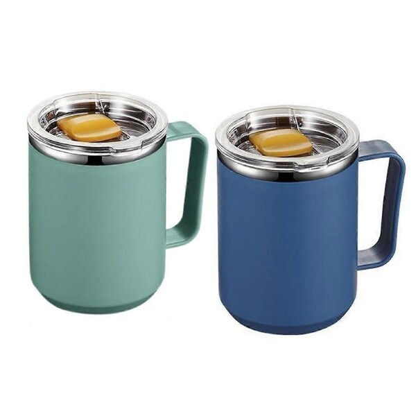 Stainless Steel Mug with Handle 450ml Double Wall Stainless Steel Mugs Modern Insulated Cups Metal C