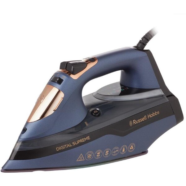 Russell Hobbs 2400W Steam Iron - Garment Clothes Crease Remover Fabric - Ceramic Soleplates - 50g continuous steam