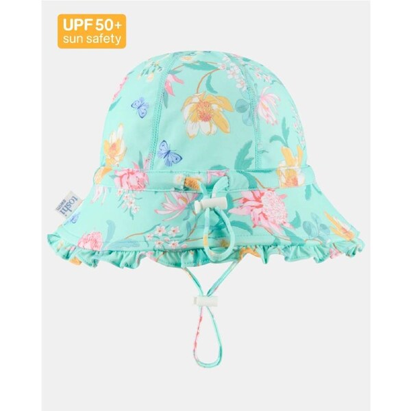 Toshi Swim Bell Hat Ripple Waratah Mint Medium