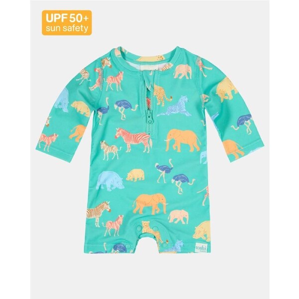 Toshi Swim Onesie Long Sleeve Splash - Congo Seagrass Sz 00
