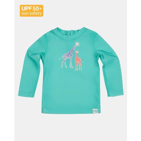 Toshi Swim Rashie Long Sleeve Splash - Congo Seagrass Size 4
