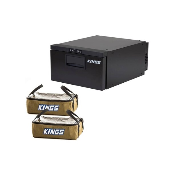Kings 30L Stayzcool Drawer Fridge Freezer + 2x Clear Top Canvas Bag