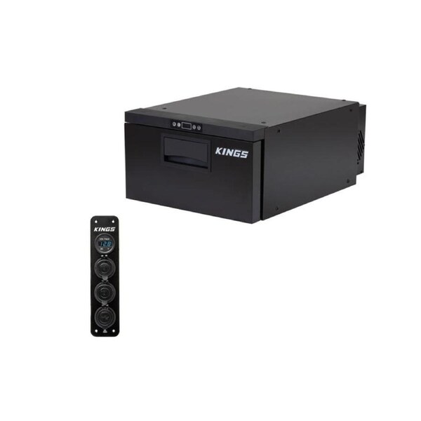 Kings 30L Stayzcool Drawer Fridge Freezer + 12V Accessory Panel