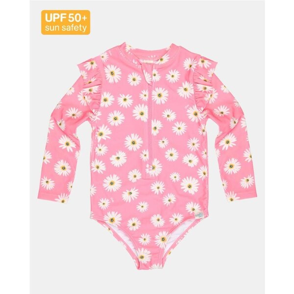 Toshi Swim Bodysuit Ripple - Daisy Watermelon Size 4