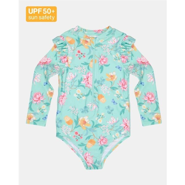 Toshi Swim Bodysuit Ripple - Waratah Mint Size 5