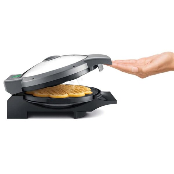 Breville Waffle Maker - Stainless Steel Heart-Shaped Scandi Waffle Machine - Breakfast Cooker Crisp Control Light Fluffy