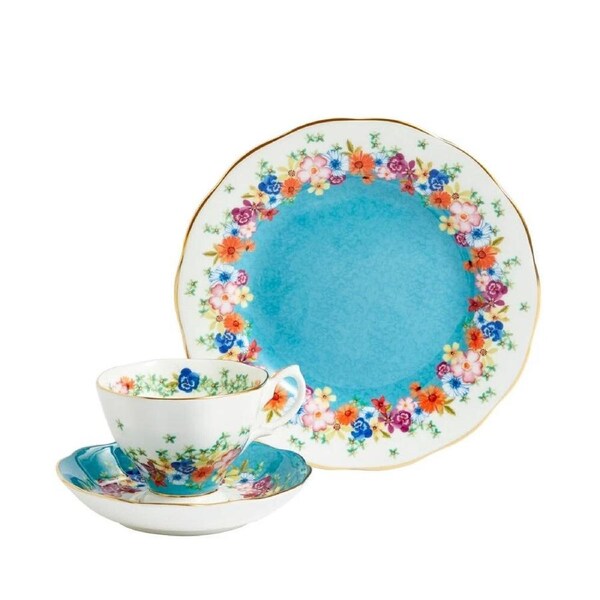 Royal Albert 100 Years 1940 Florence Teacup , Saucer , Plate - Set of 3