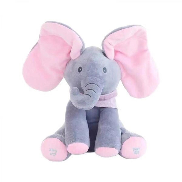 JOYBUY Peek-a-Boo Talking Elephant Plush Toy