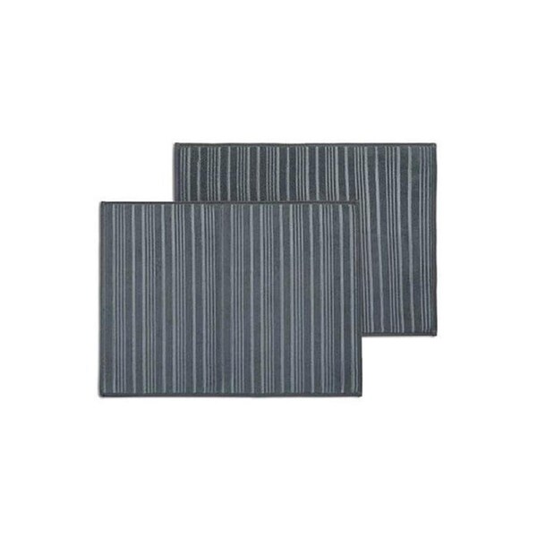 2pc KitchenAid Cotton Dish/Sink Drying Mats Carded Charcoal Grey