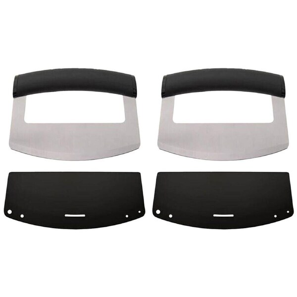 2PK KitchenAid Wide Handle Mezzaluna Food Chopper/Slicer Onyx Black