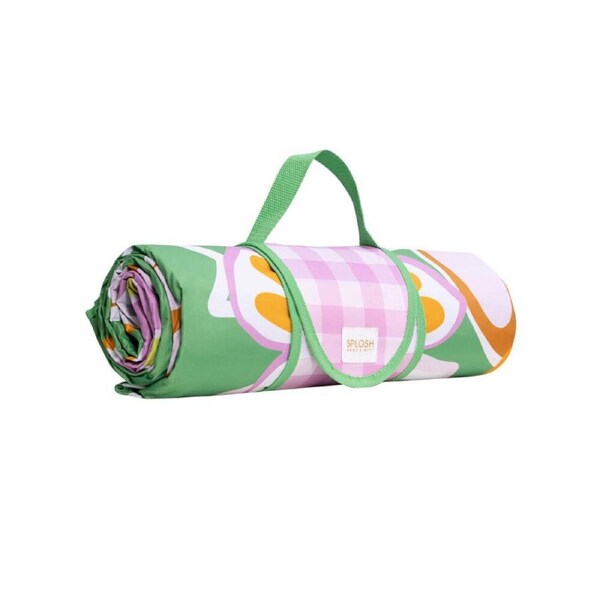 Splosh Summer Pop Rectangle Outdoor Picnic Mat w/ Handle 200x145cm Green