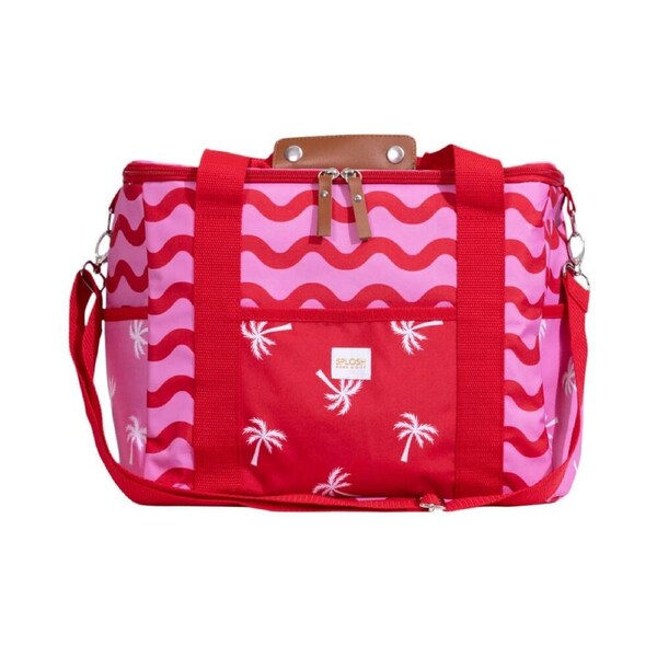 Splosh Summer Waves Insulated Travel Cooler Bag Storage 35x26cm Pink