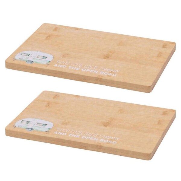 2PK Splosh Caravan Bamboo Rectangle Serving Grazing Board 30x20cm Brown