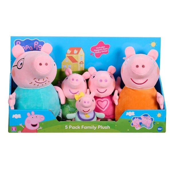 Peppa Pig 5 Pack Family Plush