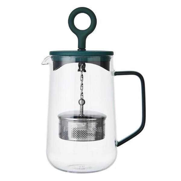 La Cafetiere Gyro Glass Spinning Infuser 1.25L Teapot 11x20x28cm Green