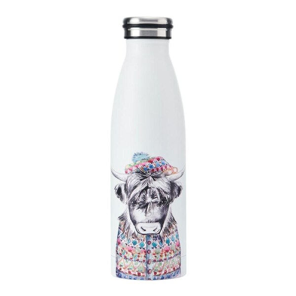 Mikasa x Tipperley Hill Cow Themed Sleeved Insulated Water Bottle 500mL
