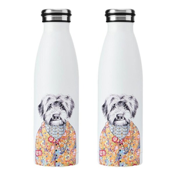 2PK Mikasa x Tipperley Hill Cockapoo Themed Sleeved Insulated Water Bottle 500mL