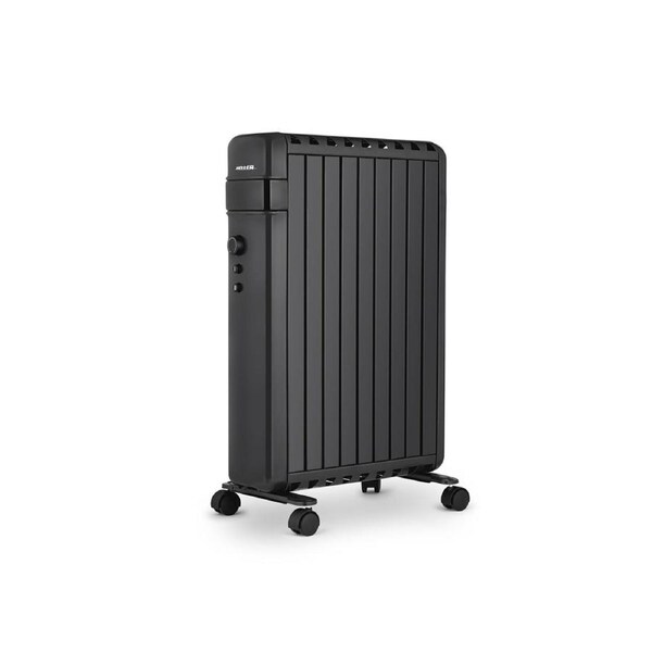 Heller Column Heater 2000W Thermostat Control Two Heat Settings Black Castors