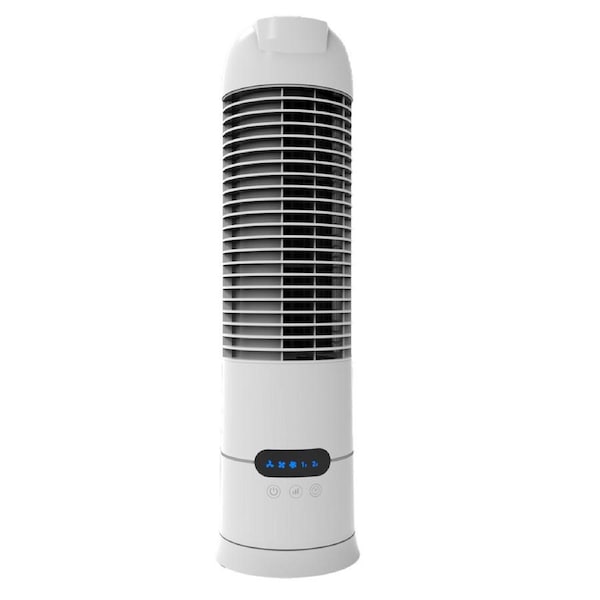 Heller Mini Tower Fan 40cm Oscillating 3 Speeds Copper Motor Timer White