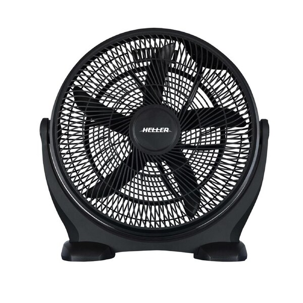 Heller High Velocity Fan 50Cm 100W 3 Speed Safety Guard 90 Degree Tilt Black