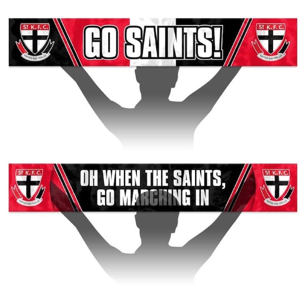 St Kilda Saints AFL Aussie Rules Banner Flag with Hand Pockets
