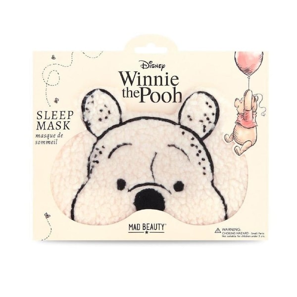 Disney Winnie The Pooh Elasticated Fluffy Bedtime Sleep Face Mask Yellow