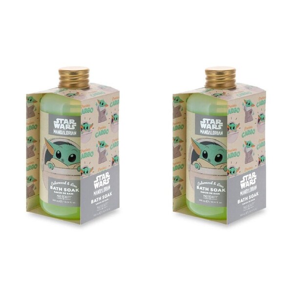 2PK Star Wars Grogu The Child Scented Bath Soak Salts 300ml Cedarwood & Lime