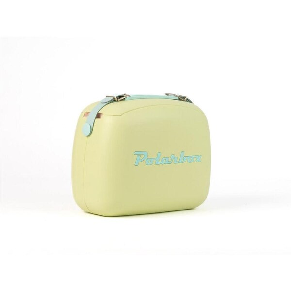 Polarbox Pop 6L Food Drink Carry Cooler Bag w/ 2 Containers 30x18x24cm Lime/Cyan