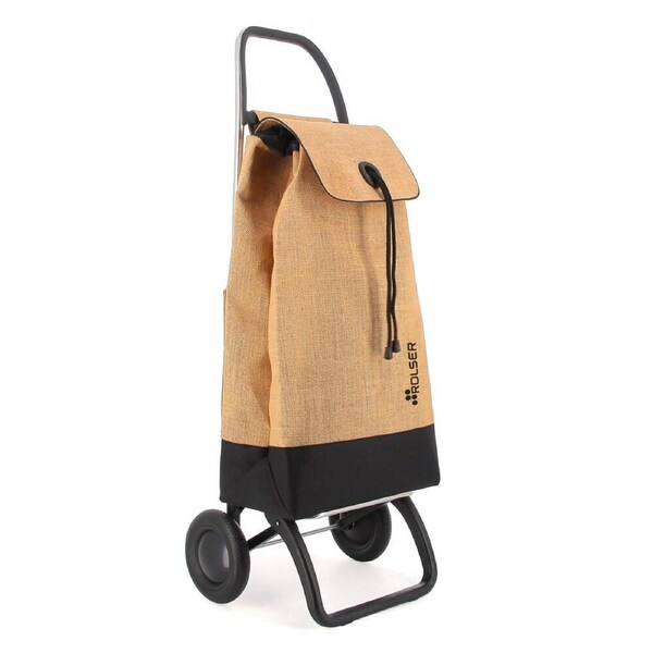 Rolser I Max Yute Bi 2 Wheel Foldable Shopping Trolley 41x32.5x150cm Natural