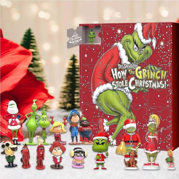 JOYBUY Grinch Green Monster Christmas Advent Calendar – 24 Gift Blind Box