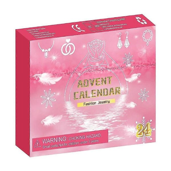 JOYBUY 2025 Pink Christmas Ornament Advent Calendar – Blind Box Kit M31