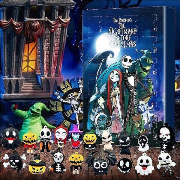 JOYBUY 2025 Gothic Halloween Horror Advent Calendar – 24-Piece Toy Blind Box
