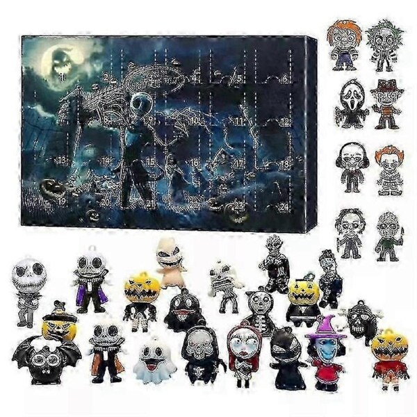 JOYBUY 24-Day Halloween Countdown Advent Calendar – Horror Dolls Kids Gift Toy