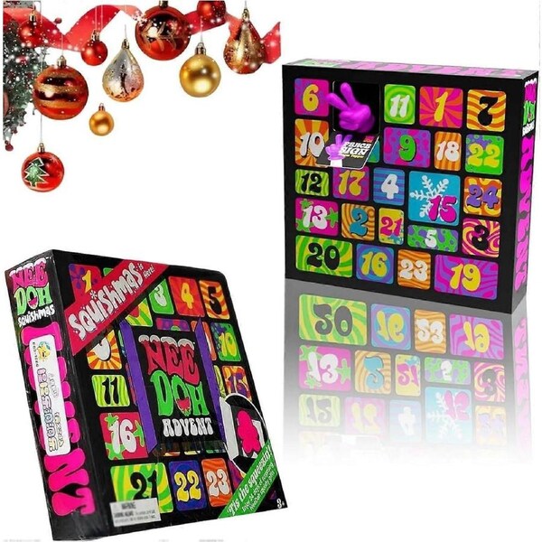 JOYBUY 2025 Nee Doh Squishmas Advent Calendar – 24-Day Squeeze Toy Countdown Gift