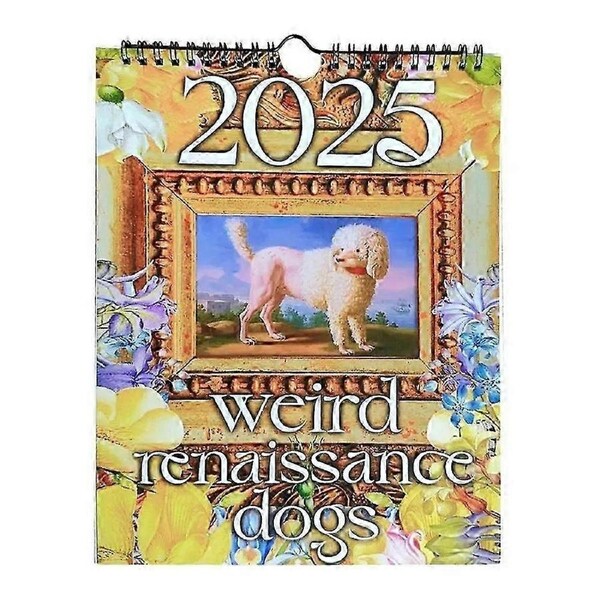 JOYBUY 2025 Wall Calendar – Dogs Mystiques Medieval Theme Monthly Calendar