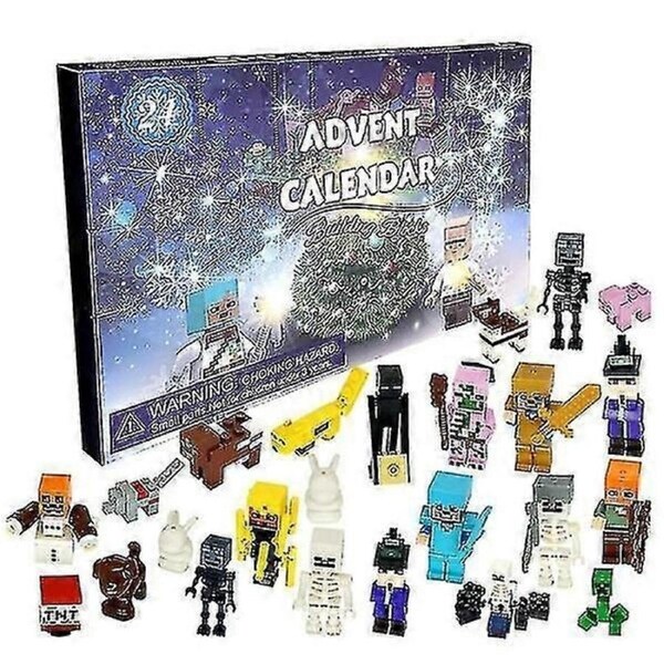 JOYBUY Minecraft Advent Calendar – 24PCS Building Block Toy Blind Box Puzzle Set V
