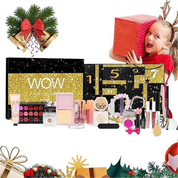 JOYBUY 24-Day Beauty Advent Calendar – Makeup Set with Lipstick & Eyeshadow for Girls & Women