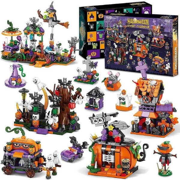 JOYBUY 31-Day Halloween Haunted House Advent Calendar – Ghosts, Bats, and Pumpkins Theme