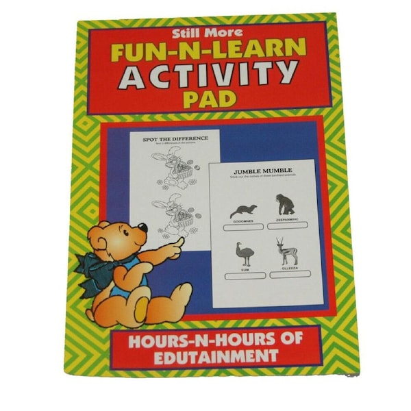 BMS Gifts Still More Fun-N-Learn Activity Pad Kids Puzzle Book Paperback 8y+