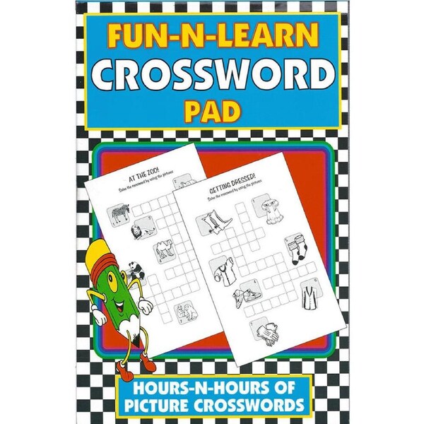 BMS Gifts Fun-N-Learn Picture Crossword Pad/Puzzle Book for Kids Paperback 8y+