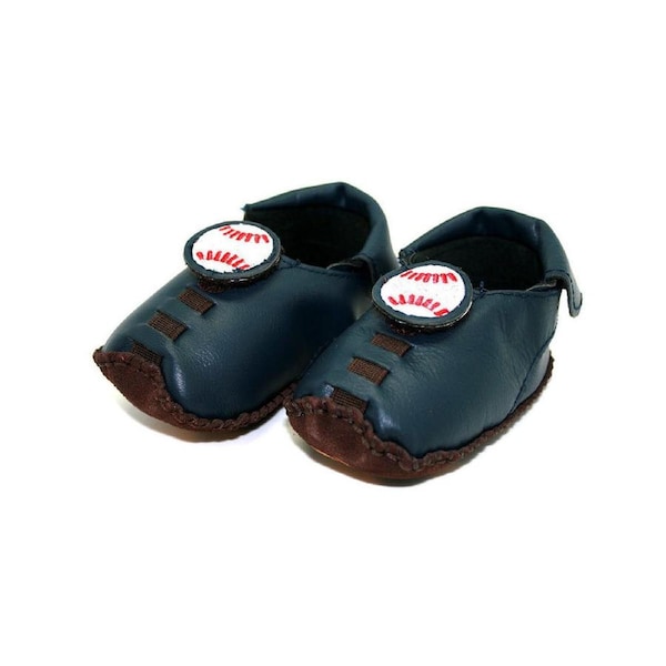 Shupea Leather Soft Sole Suede Baby Shoes Adjustable Baseball Up to 18m