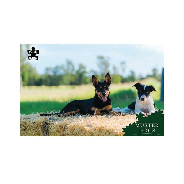 1000pc Puzzlemaster Jigsaw Puzzle Muster Dogs Best Mates Kelpie Collie 12y+