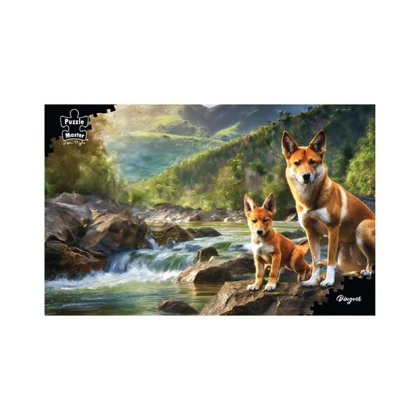 1000pc Puzzlemaster Jigsaw Puzzle Dingoes Australian Wildlife w/River 12y+