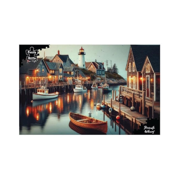 1000pc Puzzlemaster Jigsaw Puzzle Private Wharf Harbour Scene 12y+