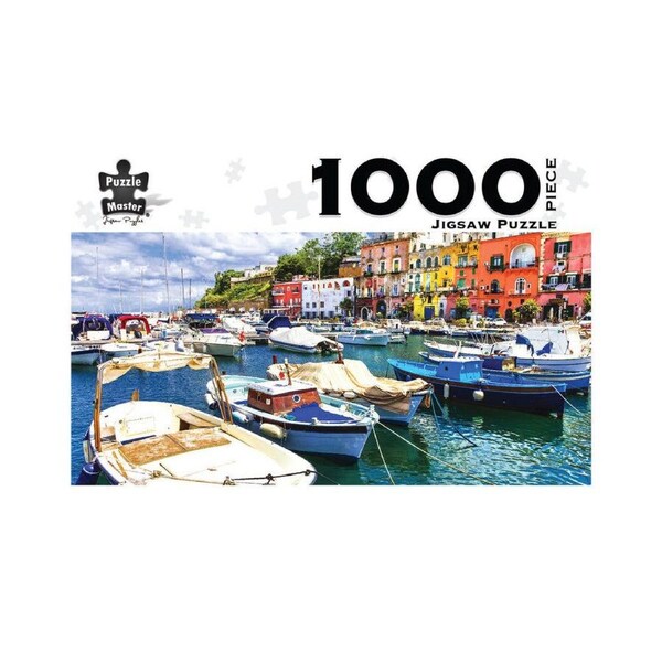 1000pc Puzzlemaster Jigsaw Puzzle Procida Italy Coastal Harbour Scene 12y+